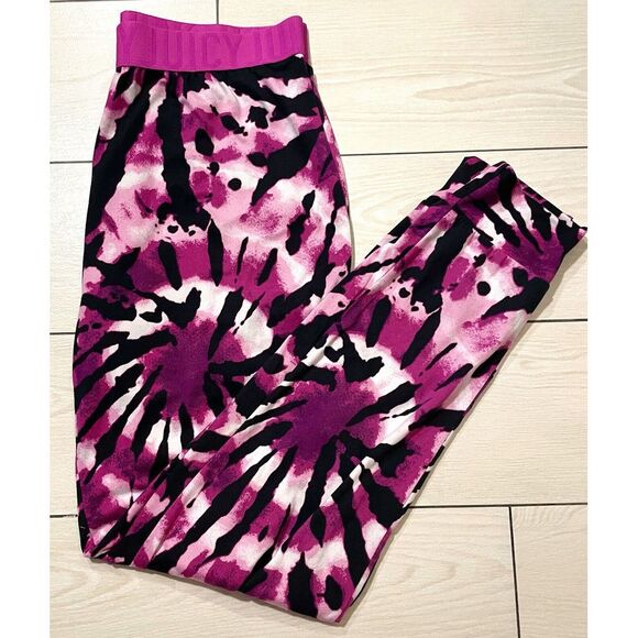 Juicy Couture Women's Soft Pink Tie Die Pants With Pink Logo Band Size Small‎ - Picture 4 of 4